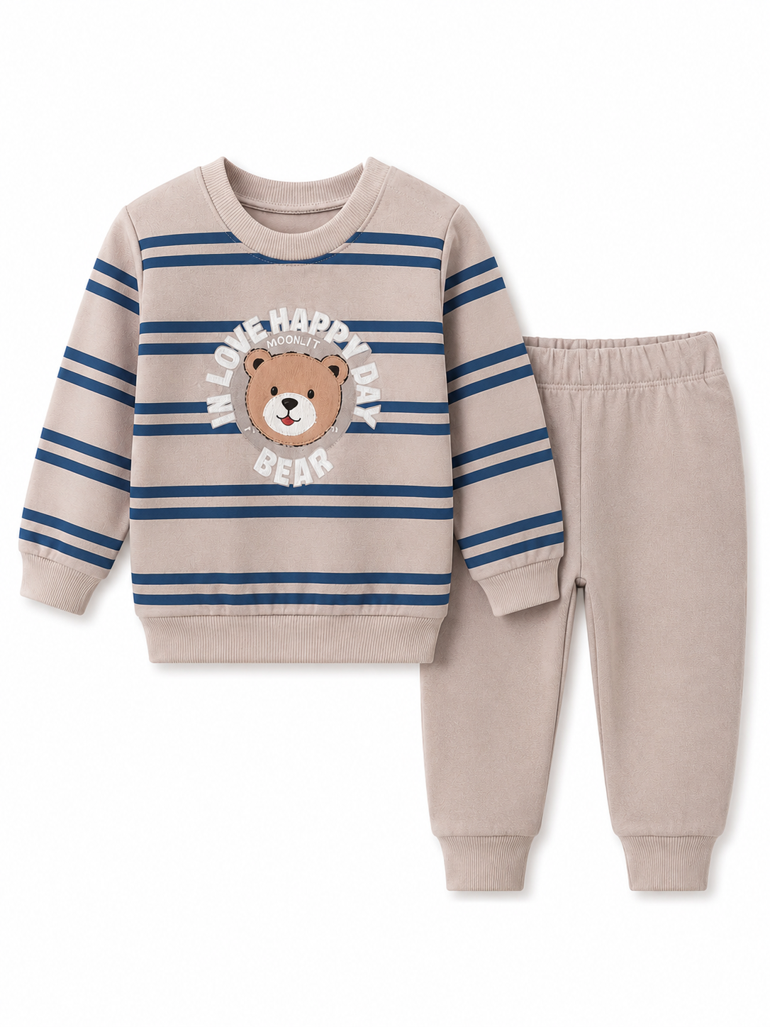 🧸 Baby Jungen 2-teiliges Set "Happy Bear" 🩵