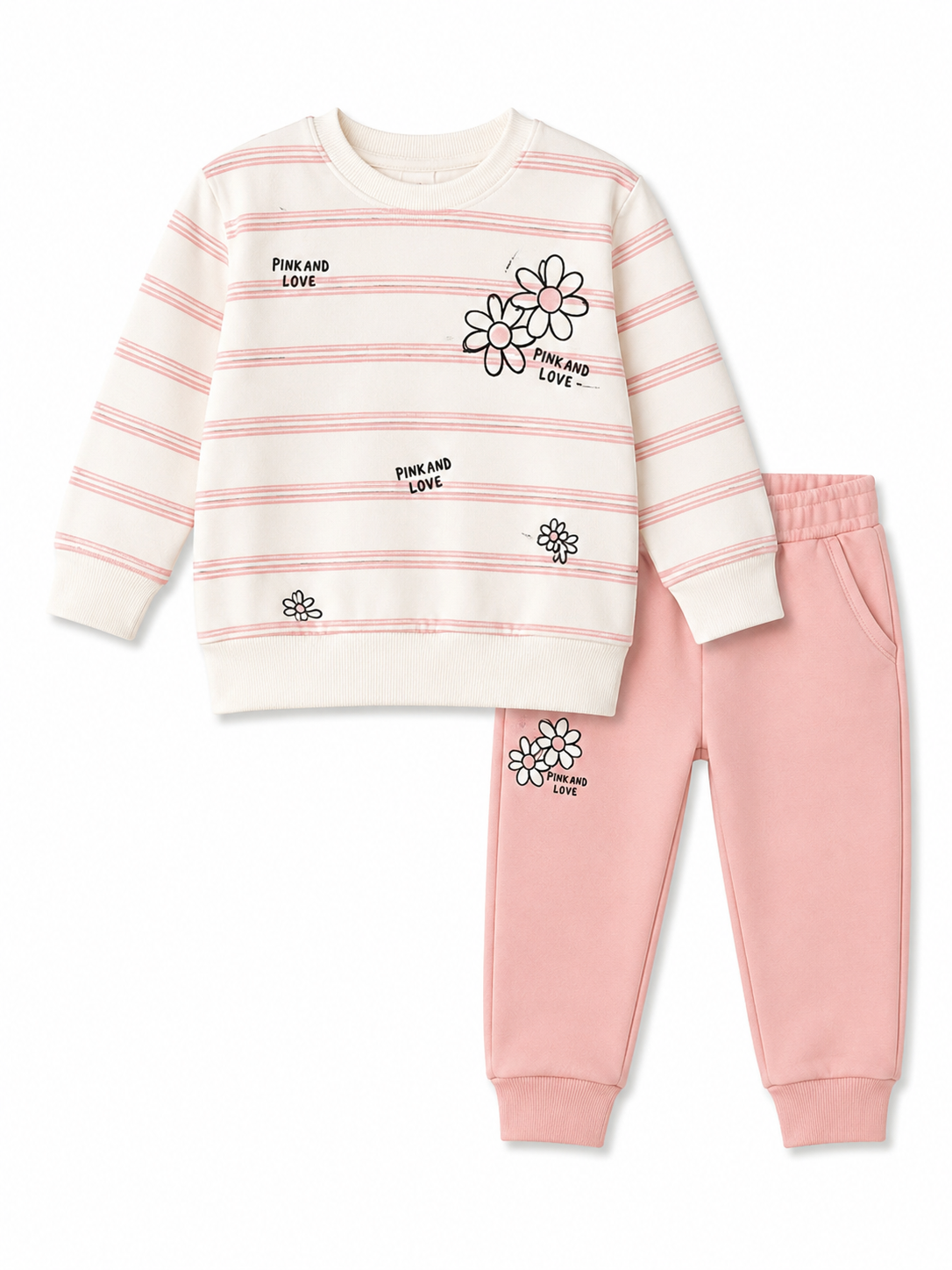 🌸 Mädchen Freizeit-Set – Sweatshirt &amp; Hose 🌸
