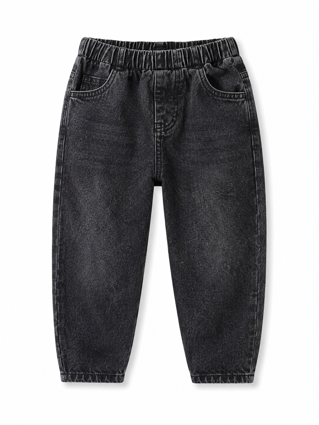 👖 Coole Kinder Baggy Jeans – Schwarz / Washed Look 🖤