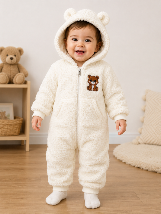 🐻 Bären-Strampler – Weiß🤍 | NaimaKids