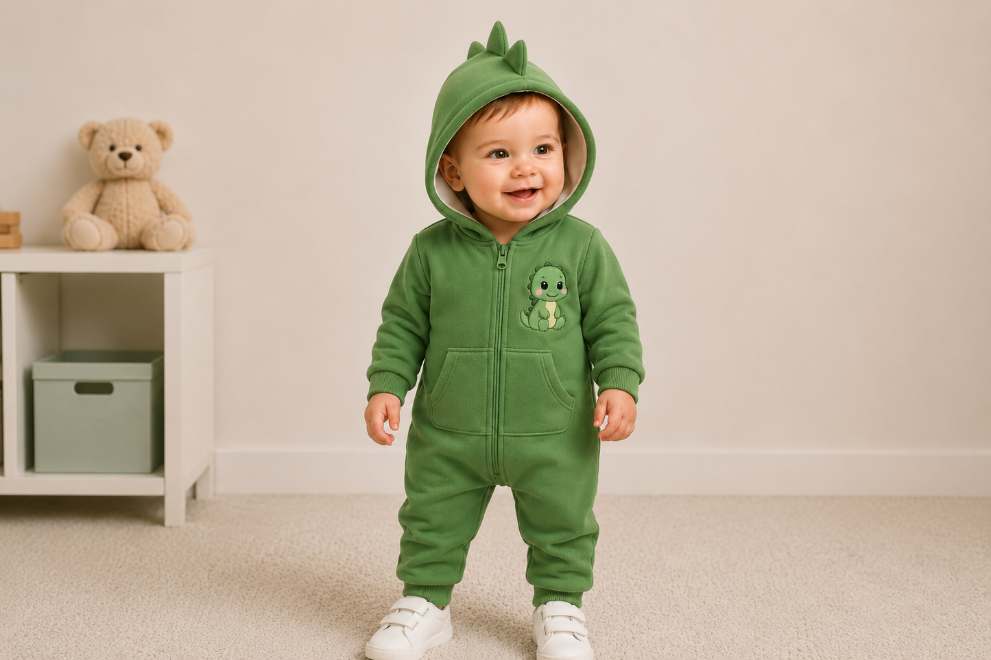 💚🦖Kuscheliger Dino-Overall für kleine Entdecker 💚🦖